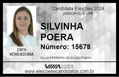 Candidato SILVINHA POERA 2024 - JANIÓPOLIS - Eleições