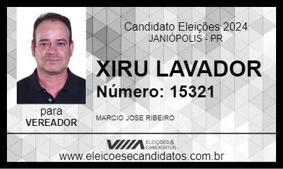 Candidato XIRU LAVADOR 2024 - JANIÓPOLIS - Eleições