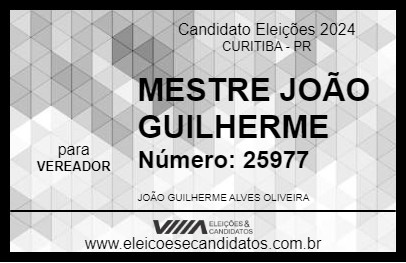 Candidato MESTRE JOÃO GUILHERME 2024 - CURITIBA - Eleições