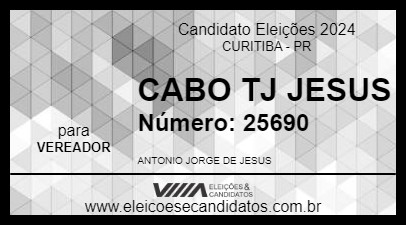 Candidato CABO TJ JESUS 2024 - CURITIBA - Eleições