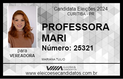 Candidato PROFESSORA MARI 2024 - CURITIBA - Eleições