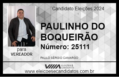 Candidato PAULINHO DO BOQUEIRÃO 2024 - CURITIBA - Eleições