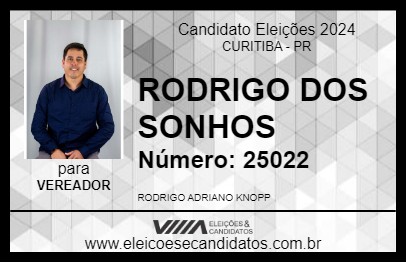 Candidato RODRIGO DOS SONHOS 2024 - CURITIBA - Eleições