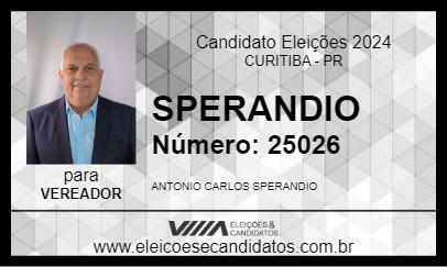 Candidato SPERANDIO 2024 - CURITIBA - Eleições