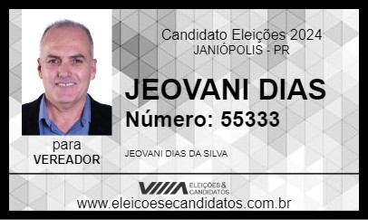 Candidato JEOVANI DIAS 2024 - JANIÓPOLIS - Eleições