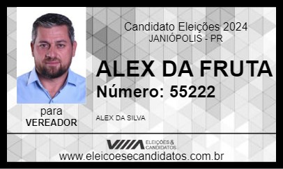 Candidato ALEX DA FRUTA 2024 - JANIÓPOLIS - Eleições