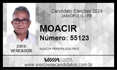 Candidato MOACIR 2024 - JANIÓPOLIS - Eleições