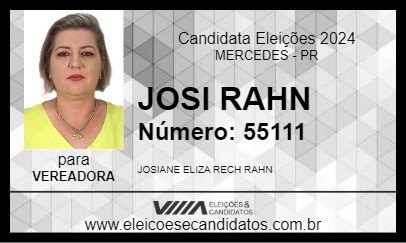 Candidato JOSI RAHN 2024 - MERCEDES - Eleições