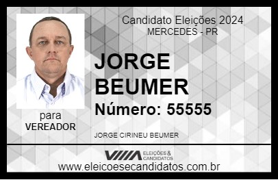 Candidato JORGE BEUMER 2024 - MERCEDES - Eleições