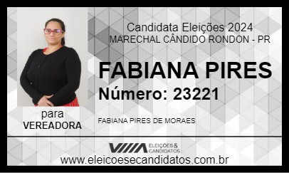 Candidato FABIANA PIRES 2024 - MARECHAL CÂNDIDO RONDON - Eleições