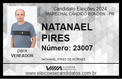 Candidato NATANAEL PIRES 2024 - MARECHAL CÂNDIDO RONDON - Eleições