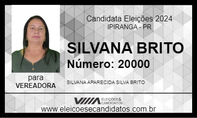 Candidato SILVANA BRITO 2024 - IPIRANGA - Eleições