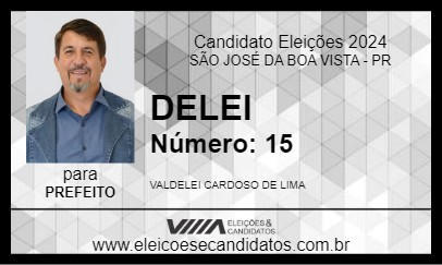 Candidato DELEI 2024 - SÃO JOSÉ DA BOA VISTA - Eleições