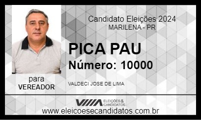 Candidato PICA PAU 2024 - MARILENA - Eleições