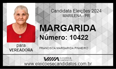 Candidato MARGARIDA 2024 - MARILENA - Eleições