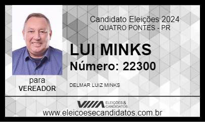 Candidato LUI MINKS 2024 - QUATRO PONTES - Eleições