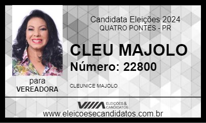 Candidato CLEU MAJOLO 2024 - QUATRO PONTES - Eleições