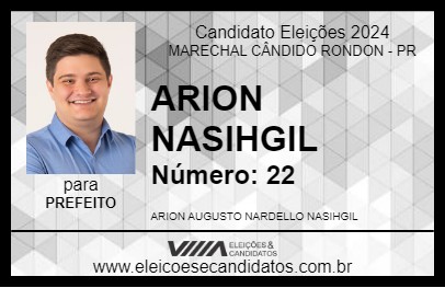 Candidato ARION NASIHGIL 2024 - MARECHAL CÂNDIDO RONDON - Eleições