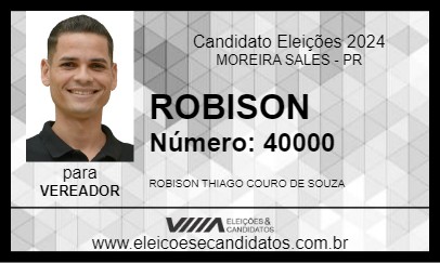 Candidato ROBISON 2024 - MOREIRA SALES - Eleições