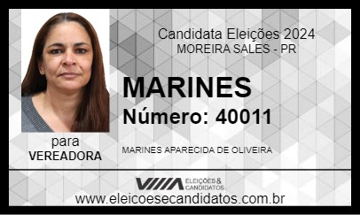 Candidato MARINES 2024 - MOREIRA SALES - Eleições