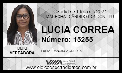 Candidato LUCIA CORREA 2024 - MARECHAL CÂNDIDO RONDON - Eleições