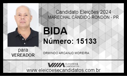 Candidato BIDA 2024 - MARECHAL CÂNDIDO RONDON - Eleições