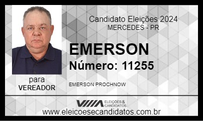 Candidato EMERSON 2024 - MERCEDES - Eleições