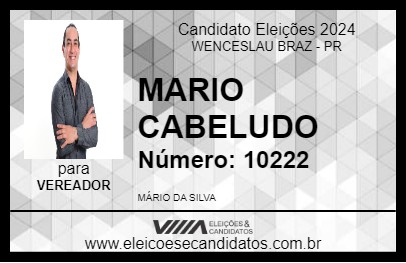 Candidato MARIO CABELUDO 2024 - WENCESLAU BRAZ - Eleições