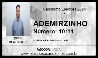 Candidato ADEMIRZINHO 2024 - WENCESLAU BRAZ - Eleições