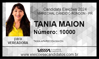 Candidato TANIA MAION 2024 - MARECHAL CÂNDIDO RONDON - Eleições