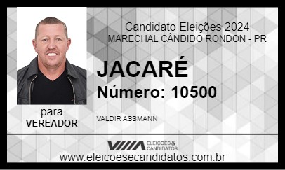 Candidato JACARÉ 2024 - MARECHAL CÂNDIDO RONDON - Eleições