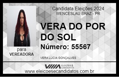 Candidato VERA DO POR DO SOL 2024 - WENCESLAU BRAZ - Eleições