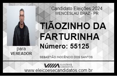 Candidato TIÃOZINHO DA FARTURINHA 2024 - WENCESLAU BRAZ - Eleições