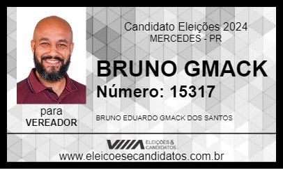 Candidato BRUNO GMACK 2024 - MERCEDES - Eleições