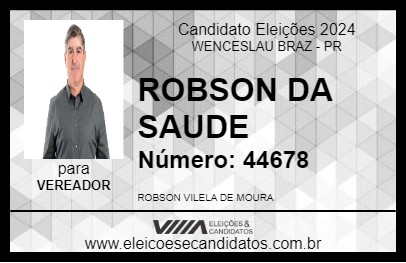 Candidato ROBSON DA SAUDE 2024 - WENCESLAU BRAZ - Eleições