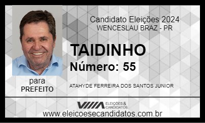 Candidato TAIDINHO 2024 - WENCESLAU BRAZ - Eleições