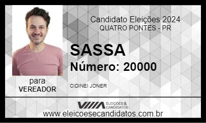 Candidato SASSA 2024 - QUATRO PONTES - Eleições