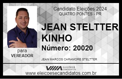 Candidato JEAN STELTTER KINHO 2024 - QUATRO PONTES - Eleições