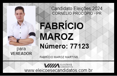 Candidato FABRÍCIO MAROZ 2024 - CORNÉLIO PROCÓPIO - Eleições