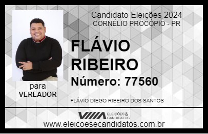 Candidato FLÁVIO RIBEIRO 2024 - CORNÉLIO PROCÓPIO - Eleições