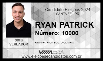 Candidato RYAN PATRICK 2024 - SANTA FÉ - Eleições