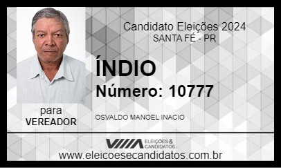 Candidato ÍNDIO 2024 - SANTA FÉ - Eleições