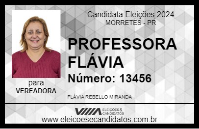 Candidato PROFESSORA FLÁVIA 2024 - MORRETES - Eleições