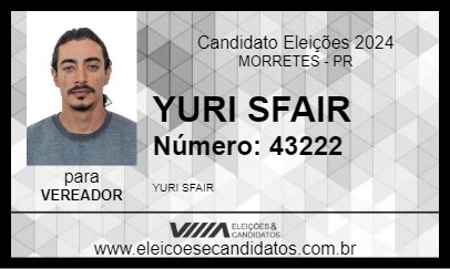 Candidato YURI SFAIR 2024 - MORRETES - Eleições