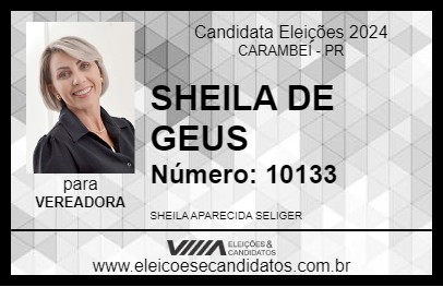 Candidato SHEILA DE GEUS 2024 - CARAMBEÍ - Eleições