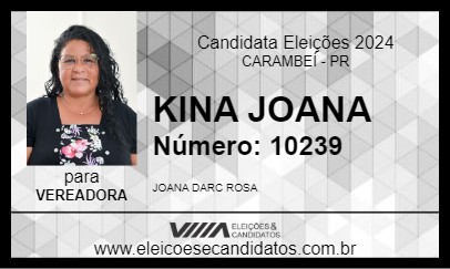 Candidato KINA JOANA 2024 - CARAMBEÍ - Eleições