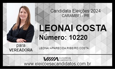 Candidato LEONAI COSTA 2024 - CARAMBEÍ - Eleições