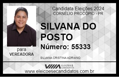 Candidato SILVANA DO POSTO 2024 - CORNÉLIO PROCÓPIO - Eleições