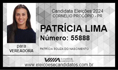 Candidato PATRÍCIA LIMA 2024 - CORNÉLIO PROCÓPIO - Eleições