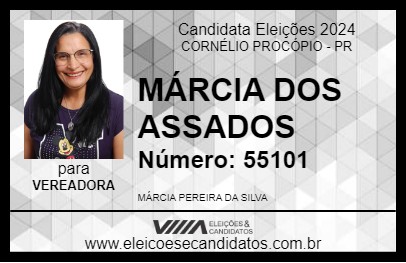 Candidato MÁRCIA DOS ASSADOS 2024 - CORNÉLIO PROCÓPIO - Eleições